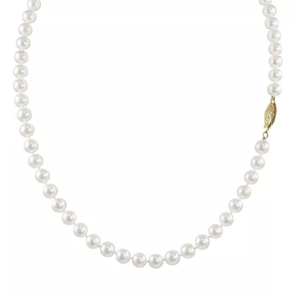14k Gold Akoya Cultured Pearl Necklaxe